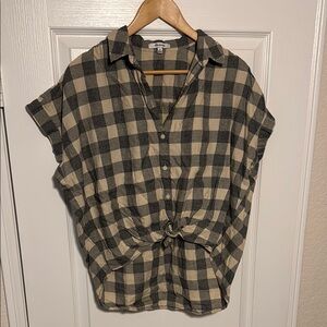 Madewell Plaid Button-Up Women's Top